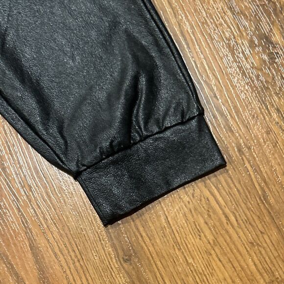 Commando Joggers Womens Small Faux Vegan Leather Pull On Pants Black Pockets - Picture 4 of 10
